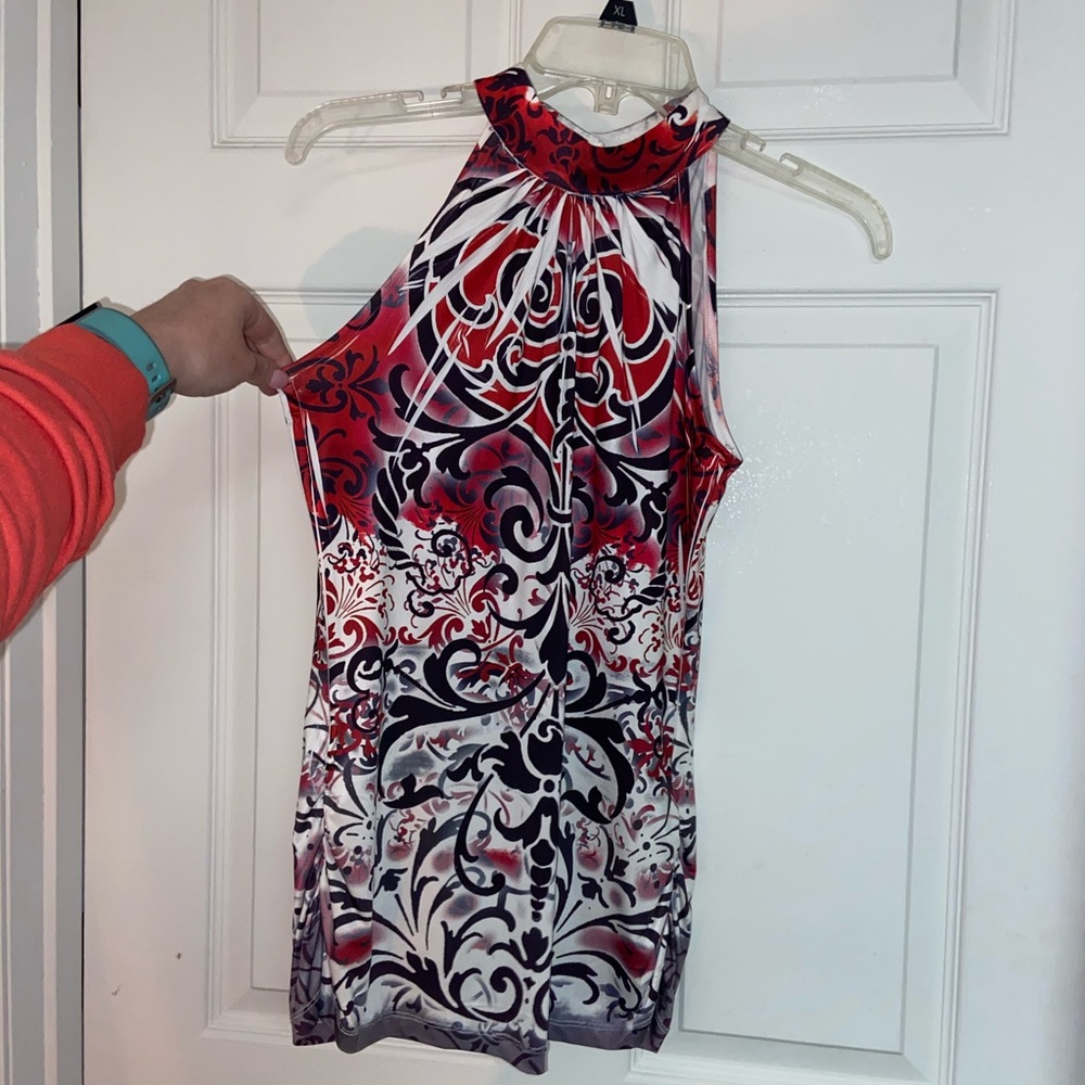 Fun colorful high neck top